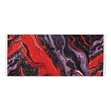 Fundas para lavadora y secadora con borde de encaje de colores pastel negro y rojo, 51.2 x 22 pulgadas