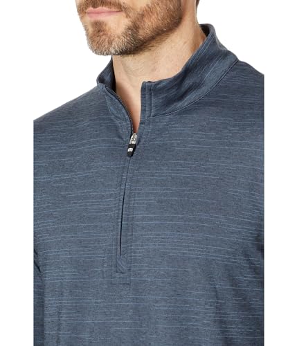 TravisMathew The Heater 1/4 Zip Vintage Indigo/Black MD3