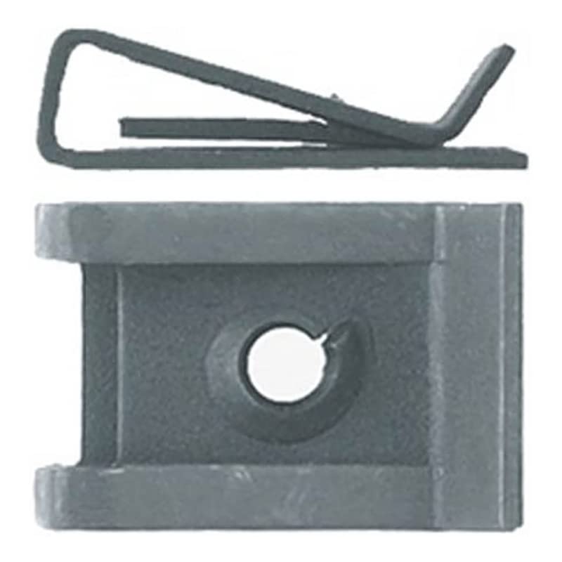 Black Short Speed U Nuts - #8 Screw Size - .02-.150 Panel - 3/8 Hole to Edge - 100 Pack