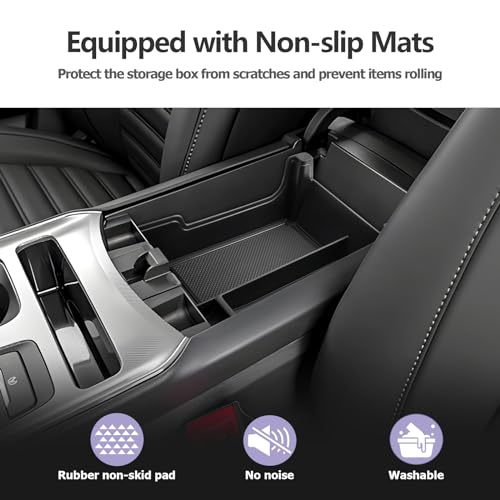 Image of LUWU 2021 2022 2023 2024 2025 Edge Center Console Organizer Armrest Storage Box Insert Tray 2024 2025 Edge Accessories Black