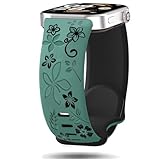 TUCOMO Braccialetto in silicone compatibile con Xiaomi Redmi Watch 6/5/4, deliziosi braccialetti sportivi sostitutivi morbidi con motivo floreale per Xiaomi Mi Band 8 Pro/Mi Band 9 Pro da donna, 130