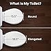 GenieBidet Slow-Close Round Bidet Toilet Seat, Stealth Bidet Attachment for Toilet Seat, Adjustable Self-Cleaning Nozzles, T Adapter & Bottle Bidet included