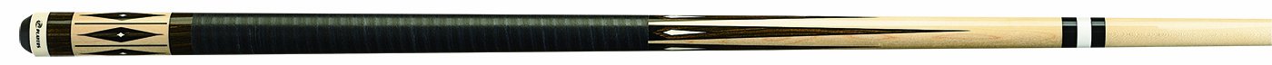 Players G-3384 Graphic Natural with Zebrawood/Black/White Diamonds Cue, 21-Ounce