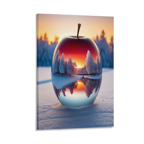 Image sur toile paysage de neige pour salon moderne et chaleureux