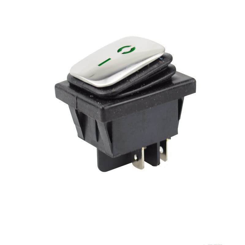 Interrupteur DPST haute puissance étanche CD4 220V vert pour circuit