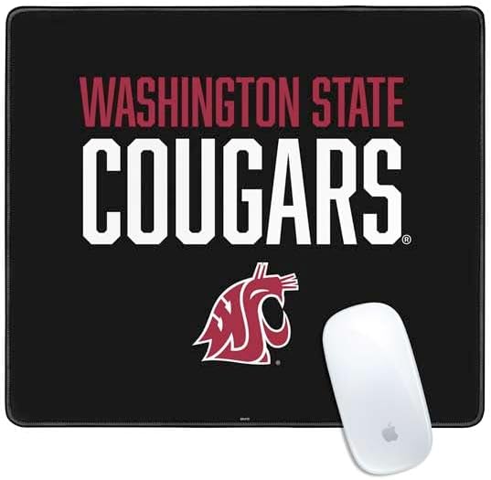 Skinit Extra Large Gaming Mouse Pad - Officially Licensed WSU Cougars Logo Design with Stitched Edges, Waterproof, Non-Slip Rubber Base, Desk Mat for Keyboard & Mouse, 35.75" x 15.4" inches
