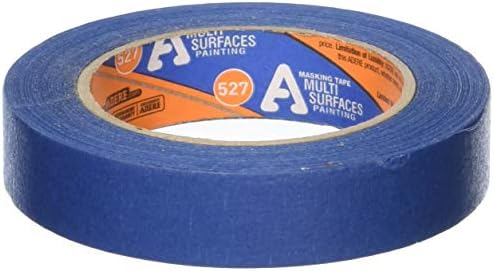 Adere 527 Crepe Paper 14 Day Easy Release Painters Masking Tape, 54.7 Yds Length X 0.95" Width, Blue (Pack of 5)