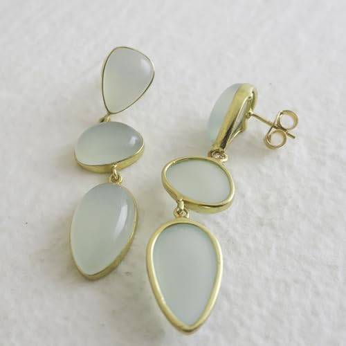 Calcédoine aqua boucles d'oreilles le cadeau d'anniversaire idéal - 3