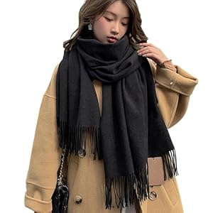 [Allanve] マフラー レディース 大判ストール 【高級な雰囲気・柔肌ふんわり・暖かい防風】 柔らかい チェック柄 ブランケット レディースマフラー ひざ掛け おしゃれ 厚手 無地 かわいい 秋冬 学生 ギフト クリスマスプレゼント