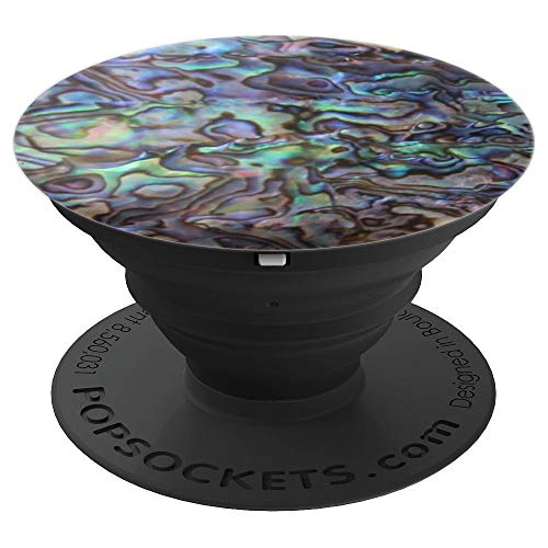 Abalone, Paua Shell in Bright Blue and Green PopSockets Grip and Stand for Phones and Tablets