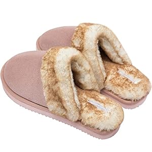 Dames Sloffen Fluffy Slippers Gezellige Traagschuim Huis Slippers Suède Pluche Gevoerde Warme Slippers met Indoor…