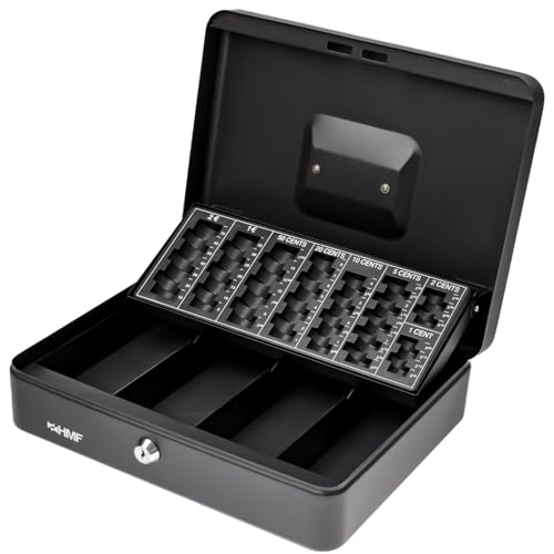 HMF 4215 02 Caja de caudales, para contar dinero, 30 x 24 x 9 cm, negro