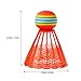 PAMINGONO 20pcs Durable Plastic Badminton Shuttlecocks for Training and Family Fun Colorful Rainbow Design for Outdoor Sports Activities