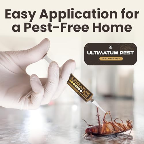 Roach Gel Bait - 4-Pack Syringes for Indoor Infestation, for Homes & Businesses, Cockroach Control, Efficient Roach and Ant Killer Indoors
