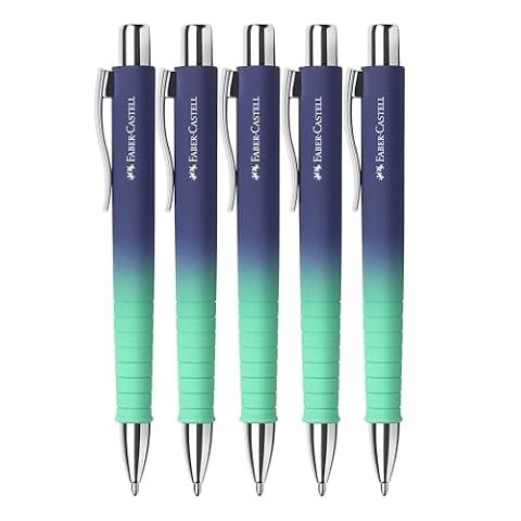 FABER-CASTELL - długopis Poly Ball Bluzzing Blue, 5 sztuk