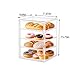 Large Capacity Bread Box Pastry Display Case - Fully Transparent 4-Tier Stackable Storage Box, Acrylic for Kitchen Counter, Dustproof Display Cabinet for Bakery & Dessert Shop (15.7x11.8x9.8inch)