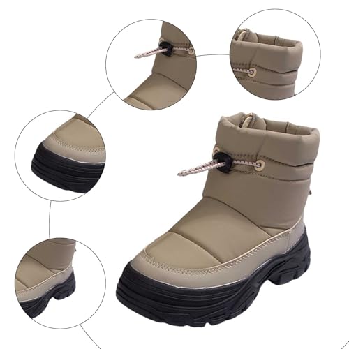 Snow Boots for Kids Boys Girls Insulated Waterproof Non Slip Winter Boots Faux Fur Lined Slip On Outdoor Warm Cozy Shoes4