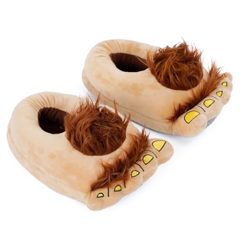 GNEGNI Novelty Winter Warm Slippers, Big Feet Monster Costume Slippers for Men Women Kids Indoor