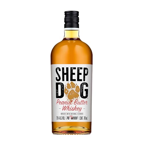 Sheep Dog Peanut Butter Whiskey Liqueur 70cl 35% ABV Aroma of Vanilla and Butterscotch with Sweet Caramel Taste Ideal Neat or in Cocktails like Peanut Butter Old Fashioned Whisky Gift Idea