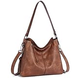 BOSTANTEN Hobo Bag for Women Vegan Leather Crossbody Purses for Women Large Shoulder Bags Handbags with Adjustable Strap,Brown