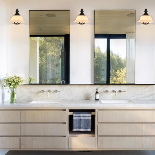 Image of XIEDUN Vanity Light Black Wall Sconces Modern Bathroom Sconces