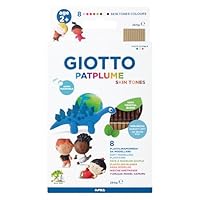 GIOTTO Patplume, Knetmasse auf pflanzlicher Basis, Skin Tones, 8 Farben
