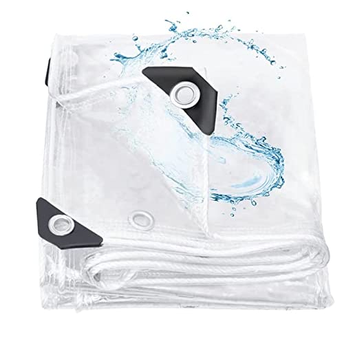 Lona transparente de plástico resistente para proteger suelo y lluvia en jardín 2