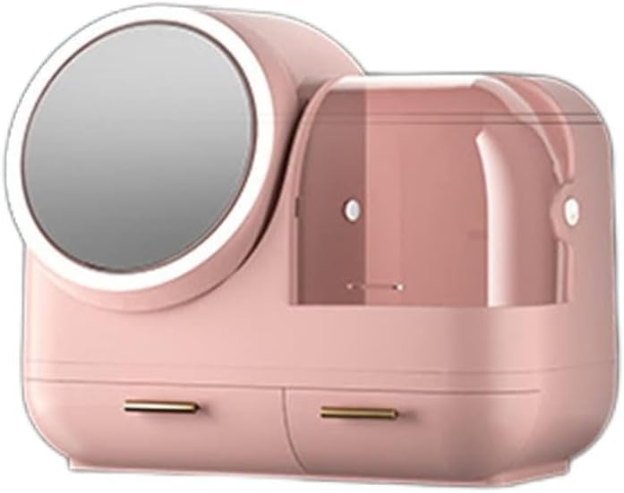 Rechargeable Cosmetic Storage Box Jewelry Container Dustproof Drawer Waterproof LED Lamp