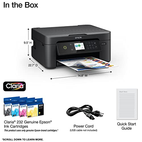 Epson Expression Home Xp-4205 All-In-One Wireless Color Inkjet Printer, Black - Print Copy Scan - 2.4" Color Lcd, 10.0 Ppm, 5760 X 1440 Dpi, Auto 2-Sided Printing, Voice Activated #TOP3