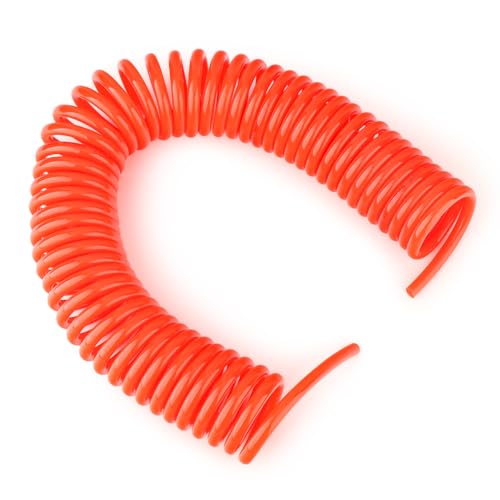 ERGAOBOY 1 pieza 8 x 5mm Manguera neumática Recoil, 9M Manguera roja de muelle en espiral, herramientas neumáticas