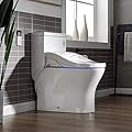 WOODBRIDGE Luxury, Elongated One Piece Toilet with Advanced Bidet Seat, T-0022, White