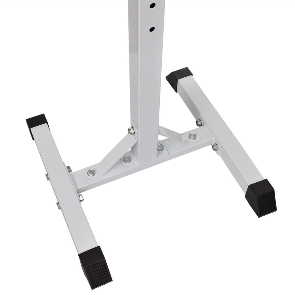 Homgoday Soporte para sentadillas con barra y juego de mancuernas de 77 libras