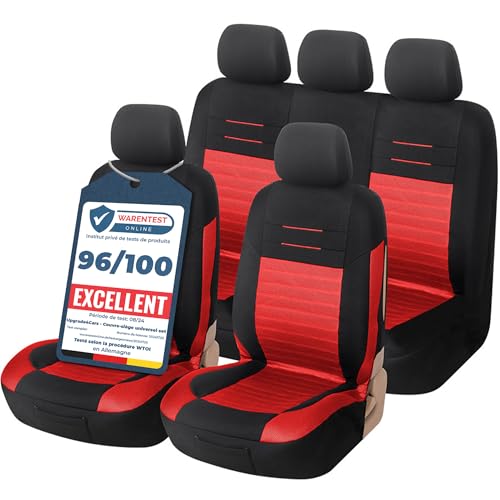 Housses De Siège Auto Universelles - 2 Places Avant Hautes - Tissu Polyester + éponge - Noir - Protection Anti-usure - 6