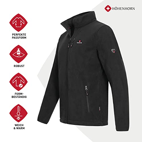 Höhenhorn 23F12 (NL) Eigler Herren Fleece Jacke Full Zip Schwarz Gr. XL