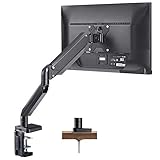 ✅ Garantie: LEBENSDAUER. PUTORSEN® Monitor Tischhalterung - Premium Aluminium Ergonomische Schwenkbare Neigbare Höhenverstellbar Einarm Monitorhalterung für 17\