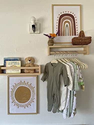 Gneric Floating Shelves For Wall, Burlywood Nursery Book Shelves, 15.7 Inch Kids Bookshelf, Wall Shelves For Living Room Bedroom Decor,Kitchen Spice Rack,Bathroom Storage Rack(2 Pack) #TOP5