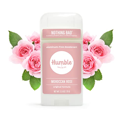 Humble Brands All Natural Aluminum Free Deodorant Stick For Women And Men, Lasts All Day, Safe, And Certified Cruelty Free, Moroccan Rose, Pack Of 1 #TOP7