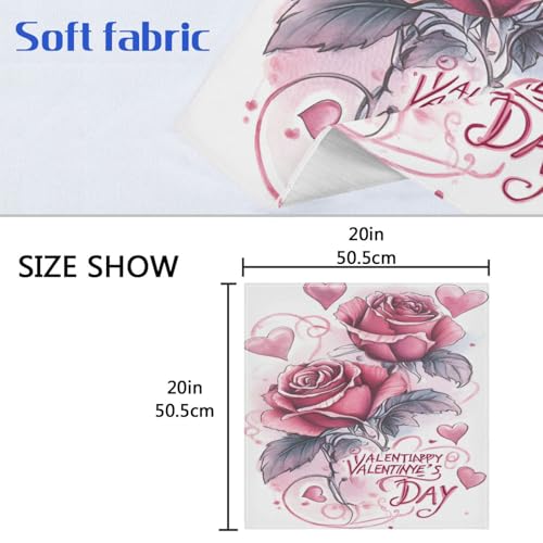 Servilletas de Tela con Diseño San Valentín 20x20 in Pack 6 miniatura 6
