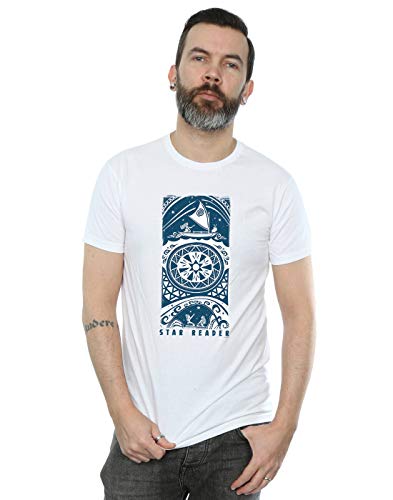 Disney Men's Moana Star Reader T-Shirt White Small