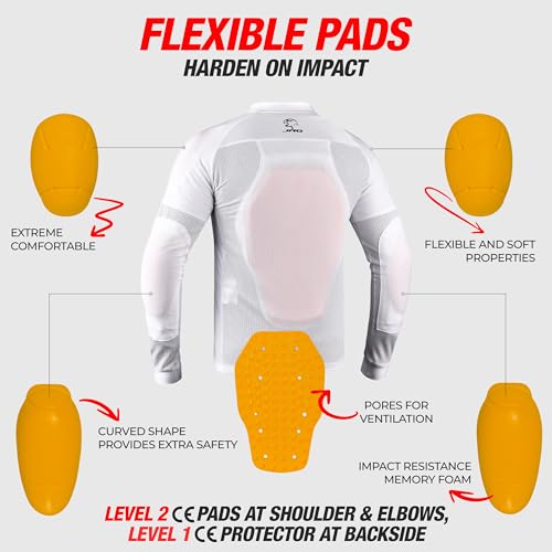 image for J.A.G. Motorcycle Mesh Shirt for Men with CE Certified Protective Padd