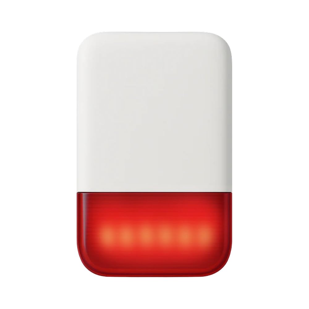 Sirena Alarma Exterior inalámbrica 120 dB con antisabotaje – batería de Respaldo 5000 mAh, Compatible con Sistemas Alarma HUXGO – Resistente a la Intemperie, Sirena casa