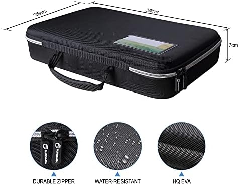 SURDAR 205+ Batteries Organizer Storage Bag Hard Case Carrying Case Box Holder- Holds AA AAA C D 9V 3V Included Battery Tester (No Batteries) (Large Fire Water Resistant)