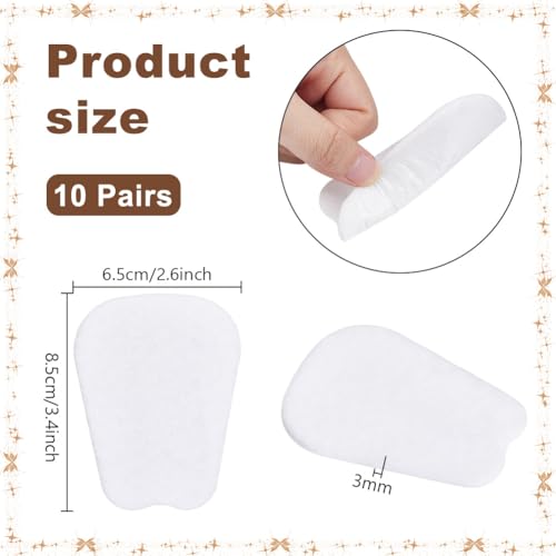 10 pares almohadillas adhesivas de fieltro para calzado miniatura 2