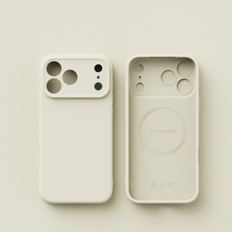 Coque silicone blanc pour iPhone 17 Pro Max avec protection magnétique premium