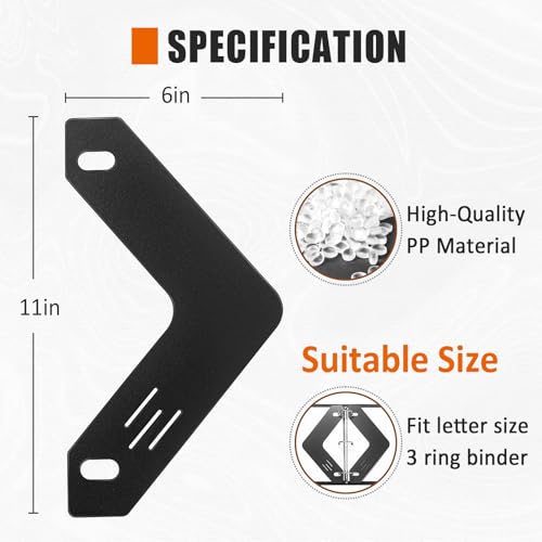 tutata Sheet Lifters, Triangle Page Lifter for 3 Ring Binder, 12 Pack - Image 2