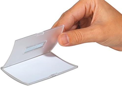 Durable Click Fold Name Badge 54 x 90 mm with Combi Clip Transparent | Pack of 25 | Ideal for Events and Visitor Management