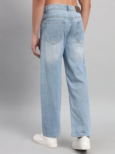Image of Men Baggy Jeans Cotton Blend Loose Fit High Rise Denim Pants for Men | Stylish Casual Streetwear Jeans Pant for Man | Comfortable Everyday Wear