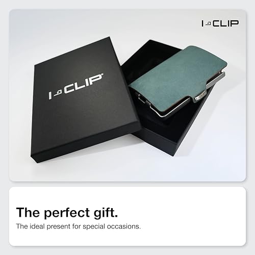 Image of I-CLIP Original Cardholder with Moneyclip -Smooth Leather Slim Wallet - Leather Wallet - Premium Wallet - Cardholder - Soft Touch Opal