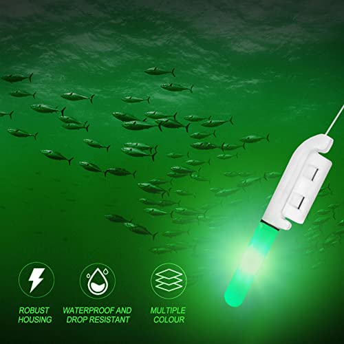 SUNGOOYUE 4 Bâtons Lumineux De Pêche LED – Pointe De Canne Ou Flotteur, Avec Piles CR425, Étanches, Ultralumineux Pour La Nuit