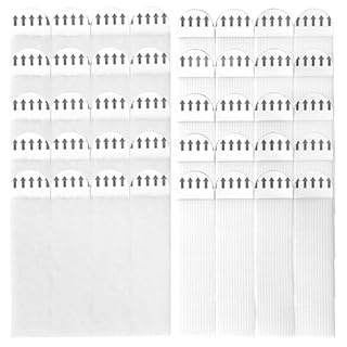 Large Picture Hanging Strips Heavy Duty,24-Pairs(48 Strips) 93 * 19mm Hook Loop Mounting Tapes Adhesive Strips Damage Free Wall Fastener Tape for Picture Hanging